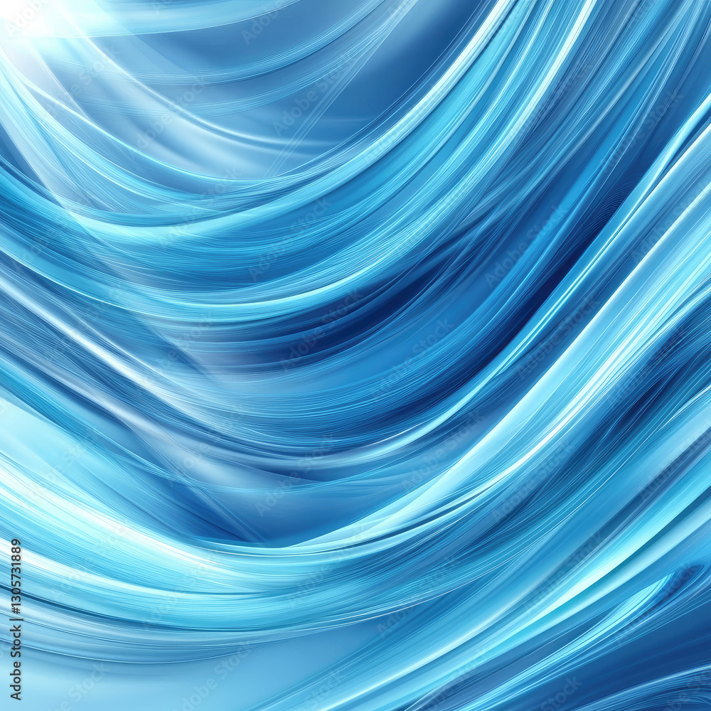 Blue swirls intertwine and converge, illuminated against a flowing backdrop Blue swirls intertwine and converge, illuminated against a flowing backdrop