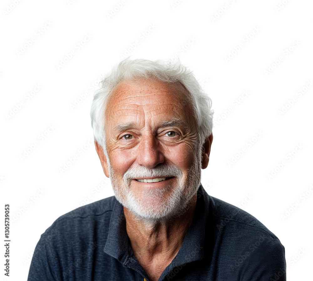 Joyful elderly man smiling portrait bright happiness concept isolated on transparent background Joyful elderly man smiling portrait bright happiness concept isolated on transparent background