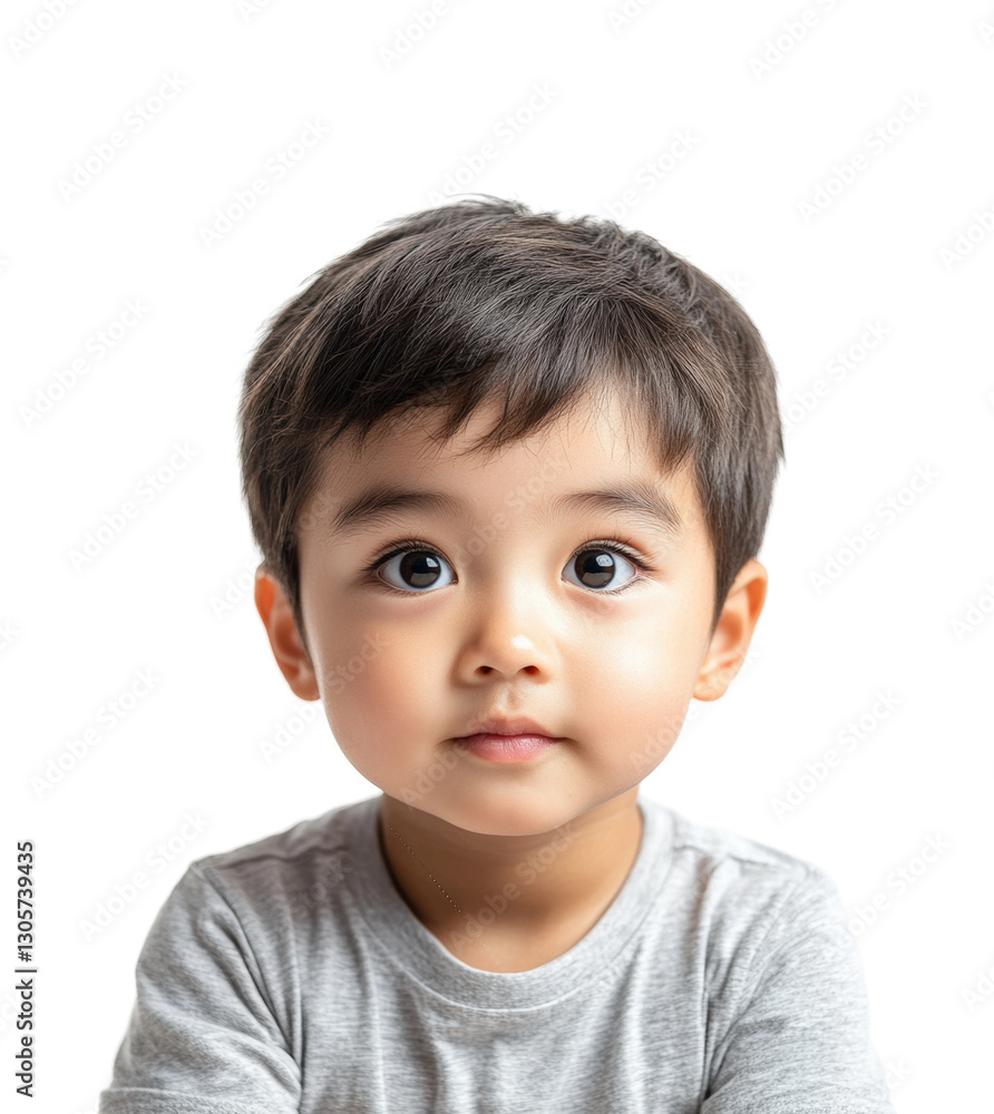 Child portrait front view expressive innocence isolated on transparent background Child portrait front view expressive innocence isolated on transparent background