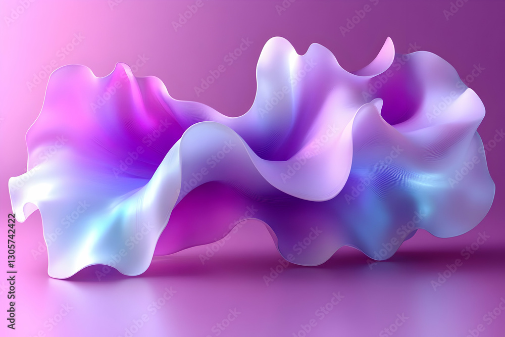 Abstract 3d Shape with Gradient Colors Abstract 3d Shape with Gradient Colors