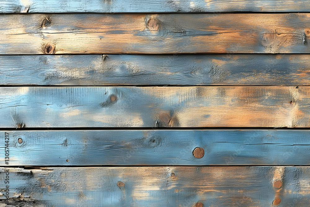 Fototapeta premium Detailed Rustic Painted Wooden Planks Background