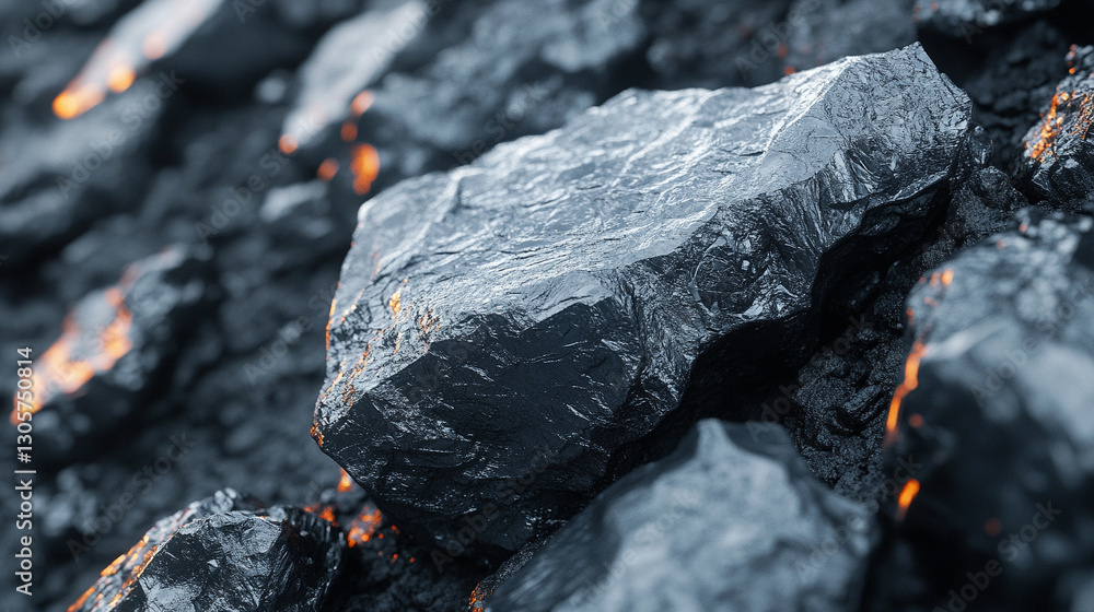 A close-up shot of raw metallic lithium ore with rugged, reflective surfaces symbolizing energy, technology, and innovation in modern industries, highlighting lithium's significance in the future of s A close-up shot of raw metallic lithium ore with rugged, reflective surfaces symbolizing energy, technology, and innovation in modern industries, highlighting lithium's significance in the future of s