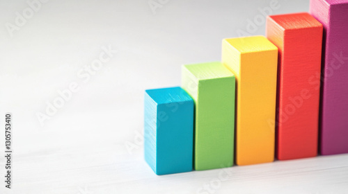 Free Download Colorful gradient bars representing growth and progress in visual format - GFXLoad