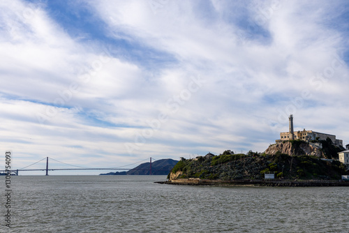 Stunning Exterior View of Alcatraz Island and Its Historic Prison