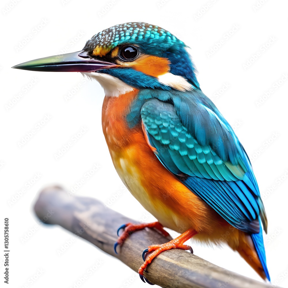 Fototapeta premium Beautiful Kingfisher Perched on a Branch Stunning Nature Photography