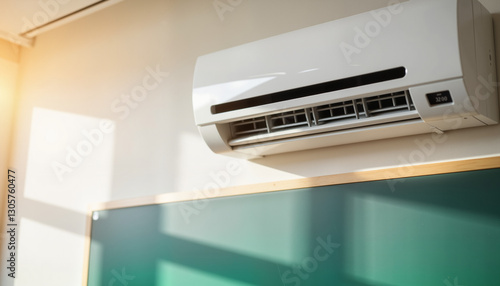 Air conditioning unit providing cool comfort in classroom, efficient learning