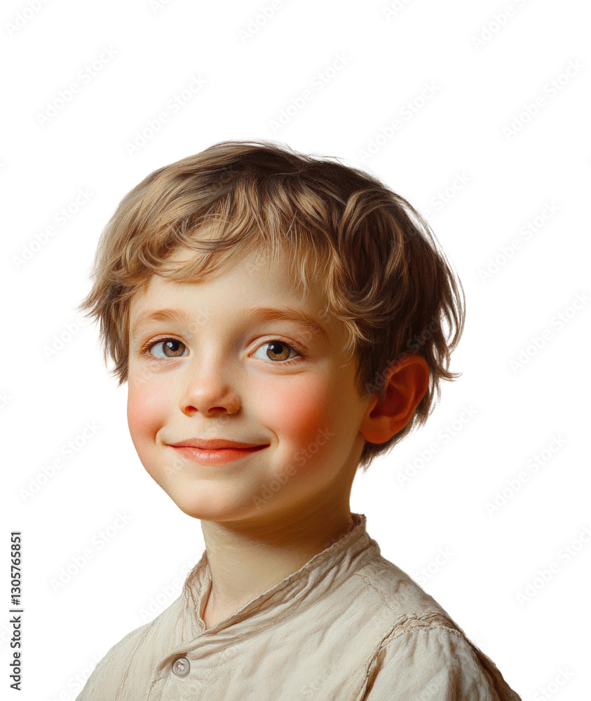 Joyful boy smiling portrait bright happiness concept isolated on transparent background Joyful boy smiling portrait bright happiness concept isolated on transparent background