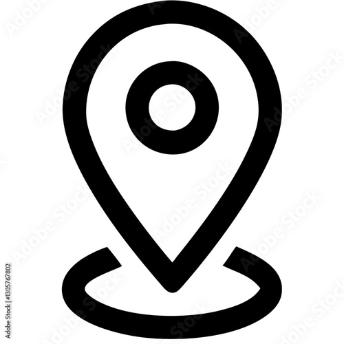 Location pin icon in minimalist style