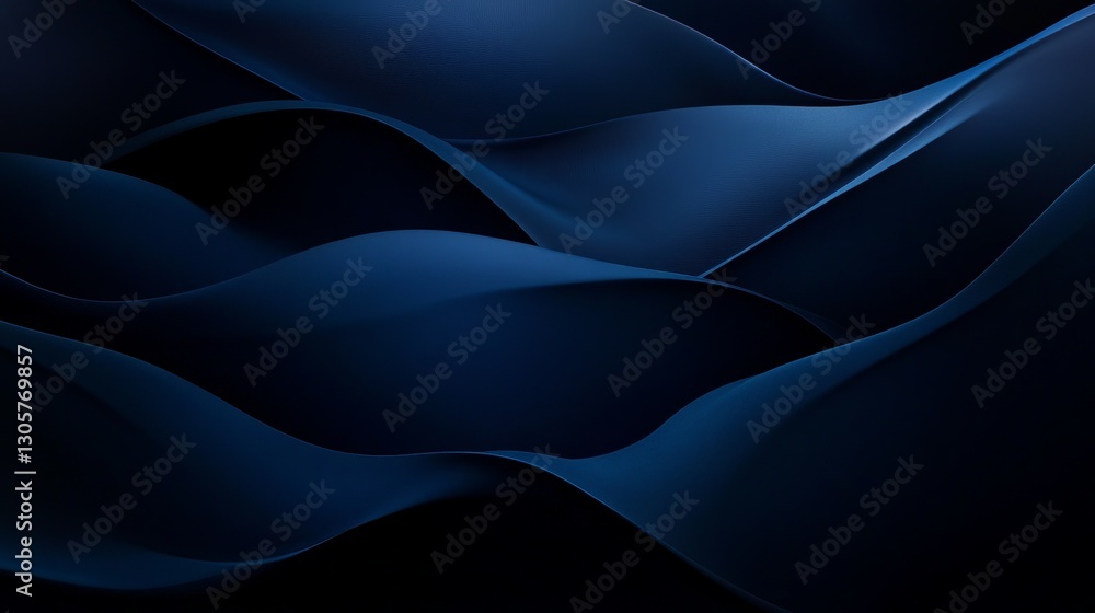 Obraz premium Deep navy and indigo sky, moody and sleek with subtle flowing patterns