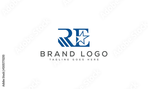 letter RE logo design vector template design for brand.
