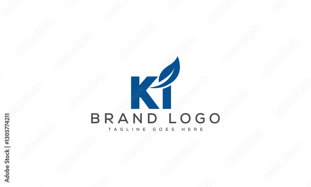 letter KI logo design vector template design for brand. letter KI logo design vector template design for brand.