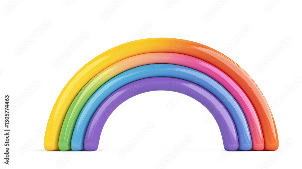 Fototapeta premium A rainbow made of plastic tubes