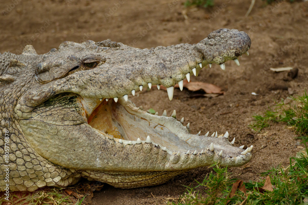 Obraz premium crocodile in the water