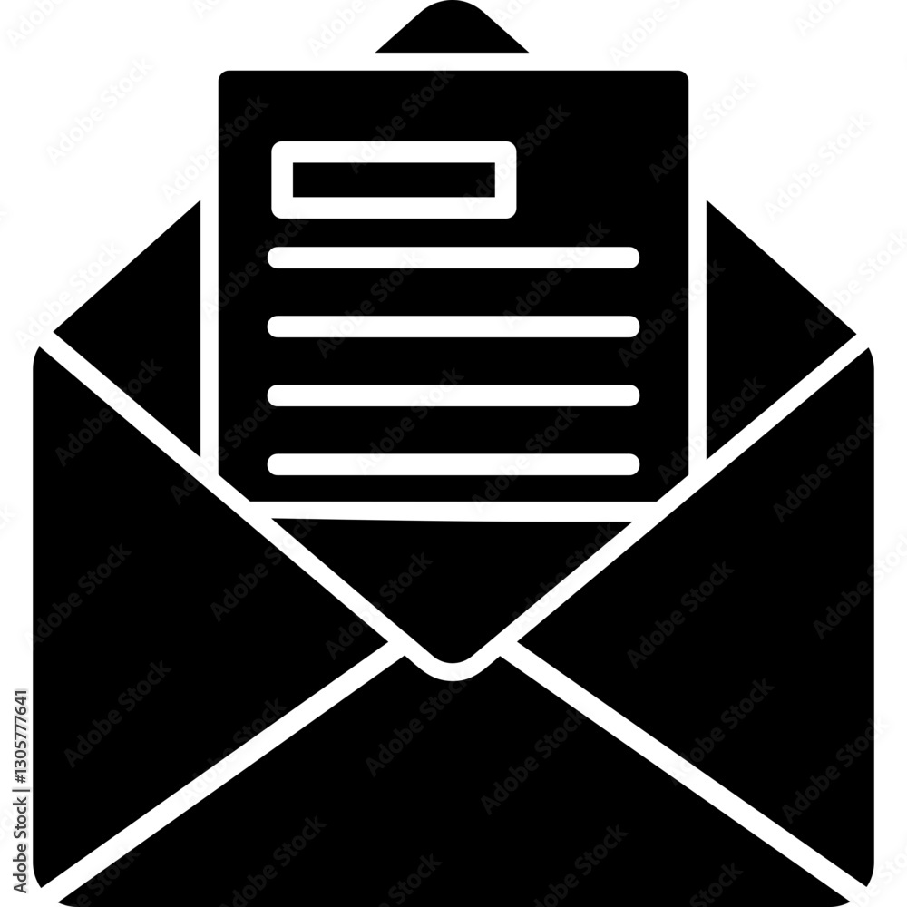 Fototapeta premium Mail Job Offer Icon