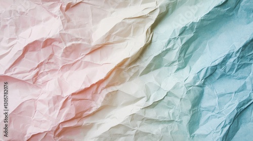 Wallpaper Mural Timeworn wallpaper with pastel hues aged print textures and crumpled paper folds Torontodigital.ca