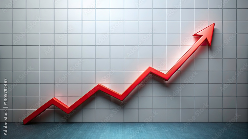 Graph Analysis, Red Arrow Chart, Data Visualization, Business Growth, Market Trend, Statistical Report, Upward Trend, Financial Success Graph Analysis, Red Arrow Chart, Data Visualization, Business Growth, Market Trend, Statistical Report, Upward Trend, Financial Success