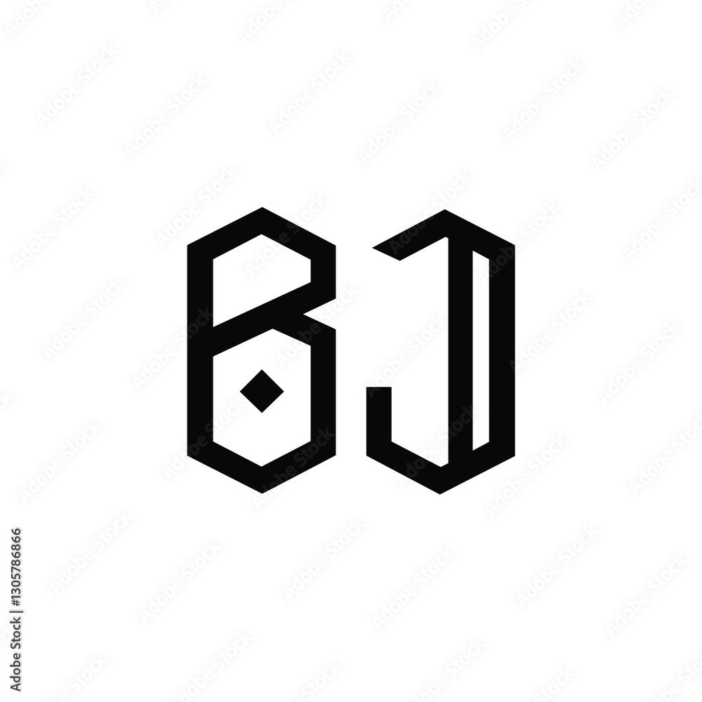 BJ monogram logo design letter text name symbol monochrome logotype alphabet character simple logo BJ monogram logo design letter text name symbol monochrome logotype alphabet character simple logo