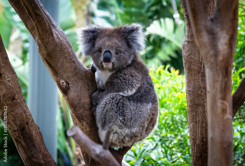 Fototapeta premium Koala resting on a tree