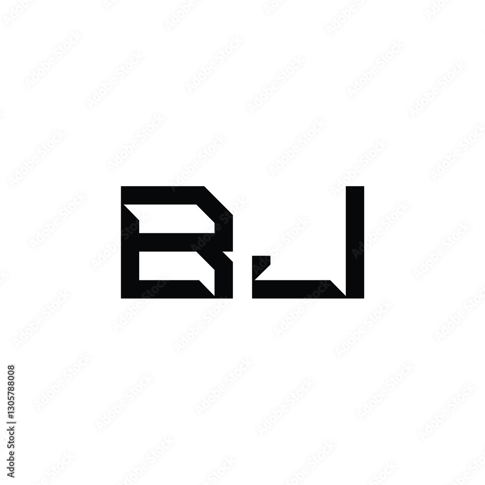 BJ monogram logo design letter text name symbol monochrome logotype alphabet character simple logo BJ monogram logo design letter text name symbol monochrome logotype alphabet character simple logo