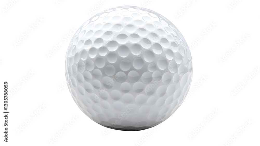 White golf ball with dimpled surface on green grass playing field White golf ball with dimpled surface on green grass playing field