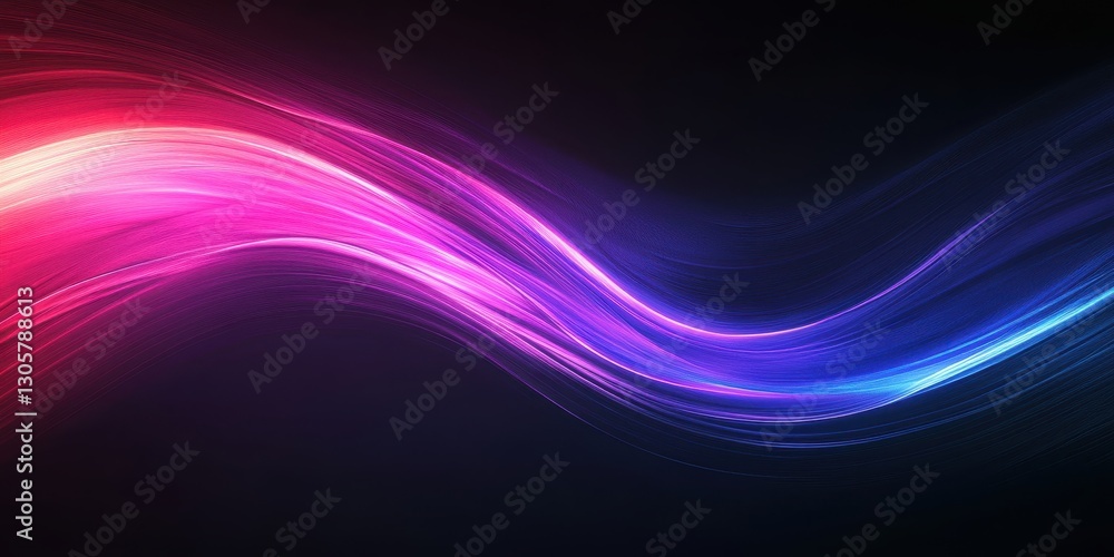 Abstract Vibrant Light Waves in Pink, Purple, and Blue Against a Dark Background, Ideal for Modern Design and Artistic Backgrounds Abstract Vibrant Light Waves in Pink, Purple, and Blue Against a Dark Background, Ideal for Modern Design and Artistic Backgrounds