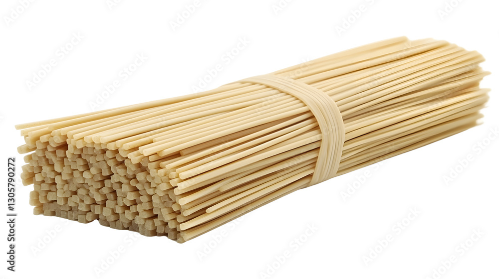 Delicious Spaghetti Noodles on a White Background