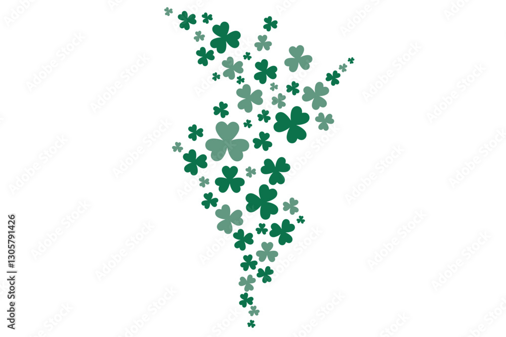Green shamrock seamless banner for background design illustrations of spring, St Patrick's day, green grass Green shamrock seamless banner for background design illustrations of spring, St Patrick's day, green grass