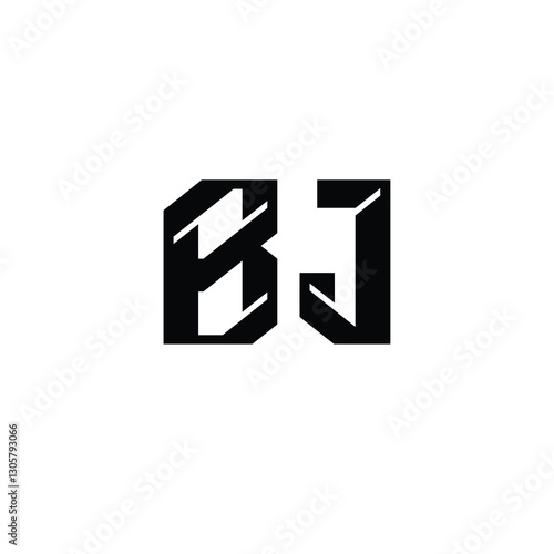 BJ monogram logo design letter text name symbol monochrome logotype alphabet character simple logo