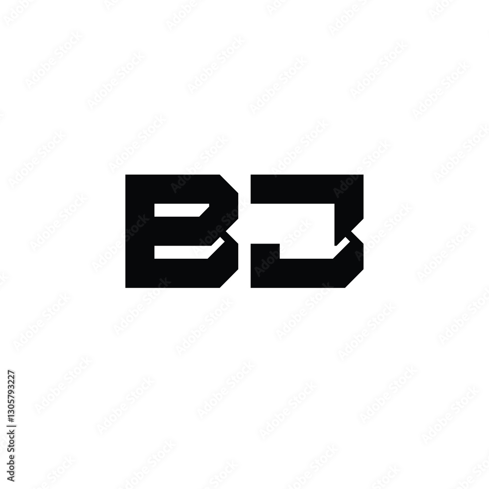 BJ monogram logo design letter text name symbol monochrome logotype alphabet character simple logo BJ monogram logo design letter text name symbol monochrome logotype alphabet character simple logo