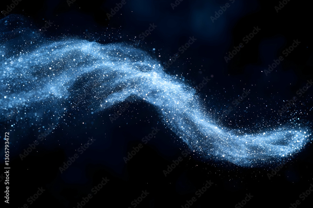 Fototapeta premium Abstract Blue Light Wave Design