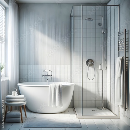 Wallpaper Mural modern bathroom interior Torontodigital.ca