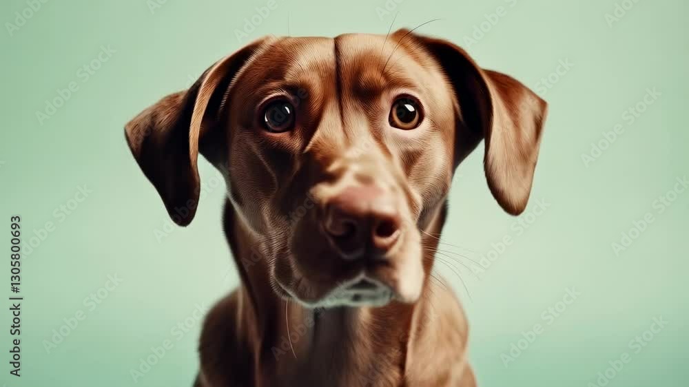 Cute Dog Portrait with Curious Expression and Soft Fur Cute Dog Portrait with Curious Expression and Soft Fur