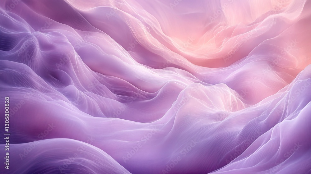 Obraz premium Soft lavender and light pink clouds, delicate and dreamy with smooth flowing patterns and subtle highlights