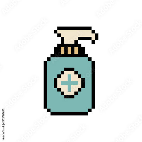 hand sanitizer clean pixel art