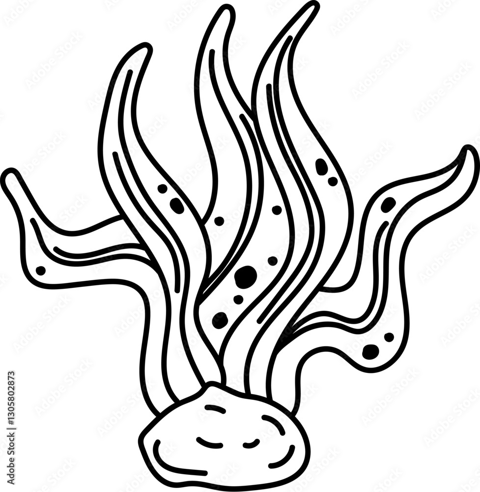 Obraz premium Doodle Seaweed Plant