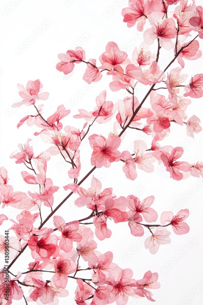 Naklejka premium Beautiful cherry blossom tree branch with blooming flower.