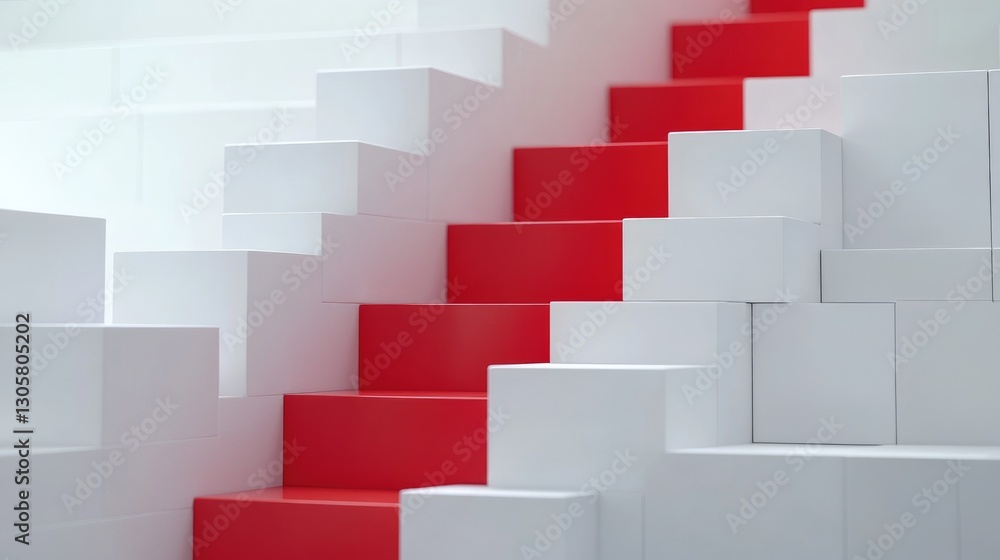 Economic success and financial stability represented by a rising histogram and an ascending red arrow. Economic success and financial stability represented by a rising histogram and an ascending red arrow.