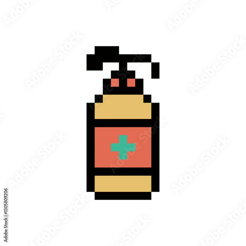 hand sanitizer clean pixel art