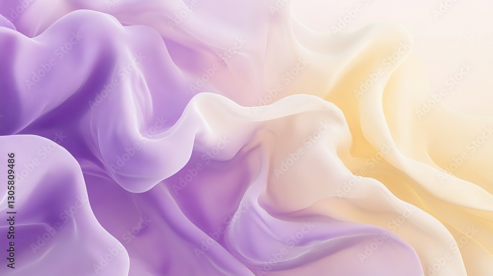 Fototapeta premium Soft pastel lavender and pale yellow gradient, light and airy with subtle flowing transitions