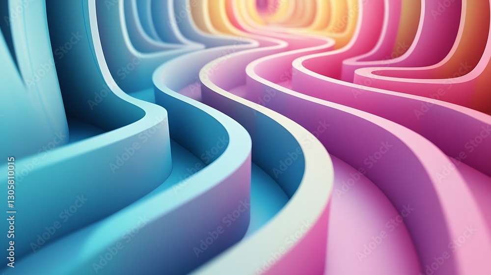 Abstract measurement setting shifting outcomes labyrinth of lines representing contextual measurement results pastel arcs Abstract measurement setting shifting outcomes labyrinth of lines representing contextual measurement results pastel arcs