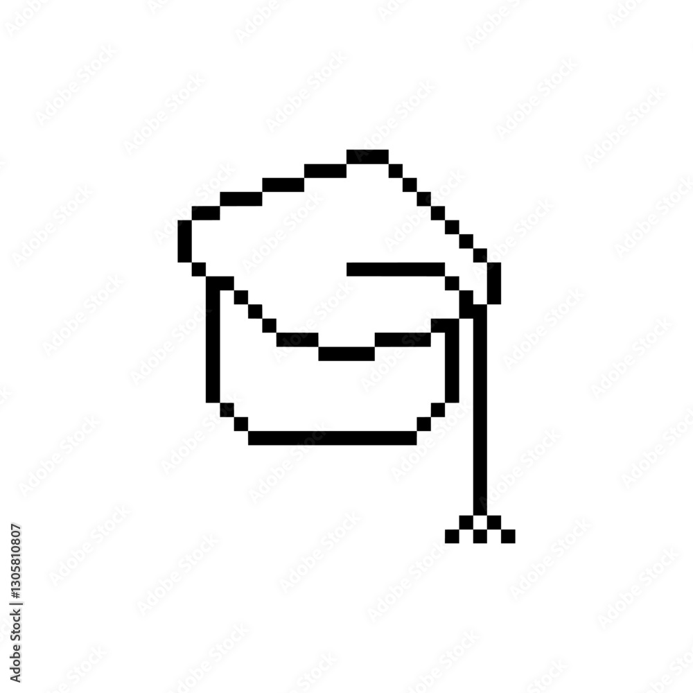 Fototapeta premium graduation cap design pixel art