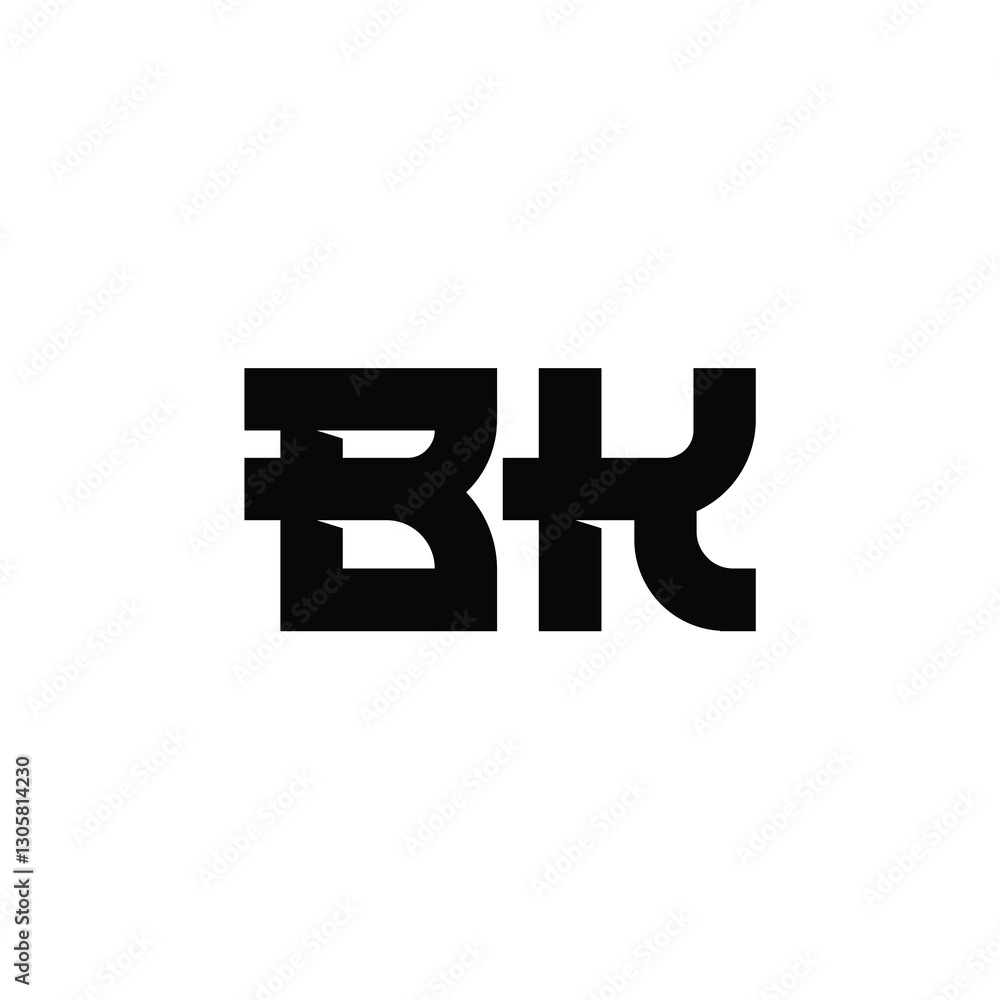 BK monogram logo design letter text name symbol monochrome logotype alphabet character simple logo BK monogram logo design letter text name symbol monochrome logotype alphabet character simple logo