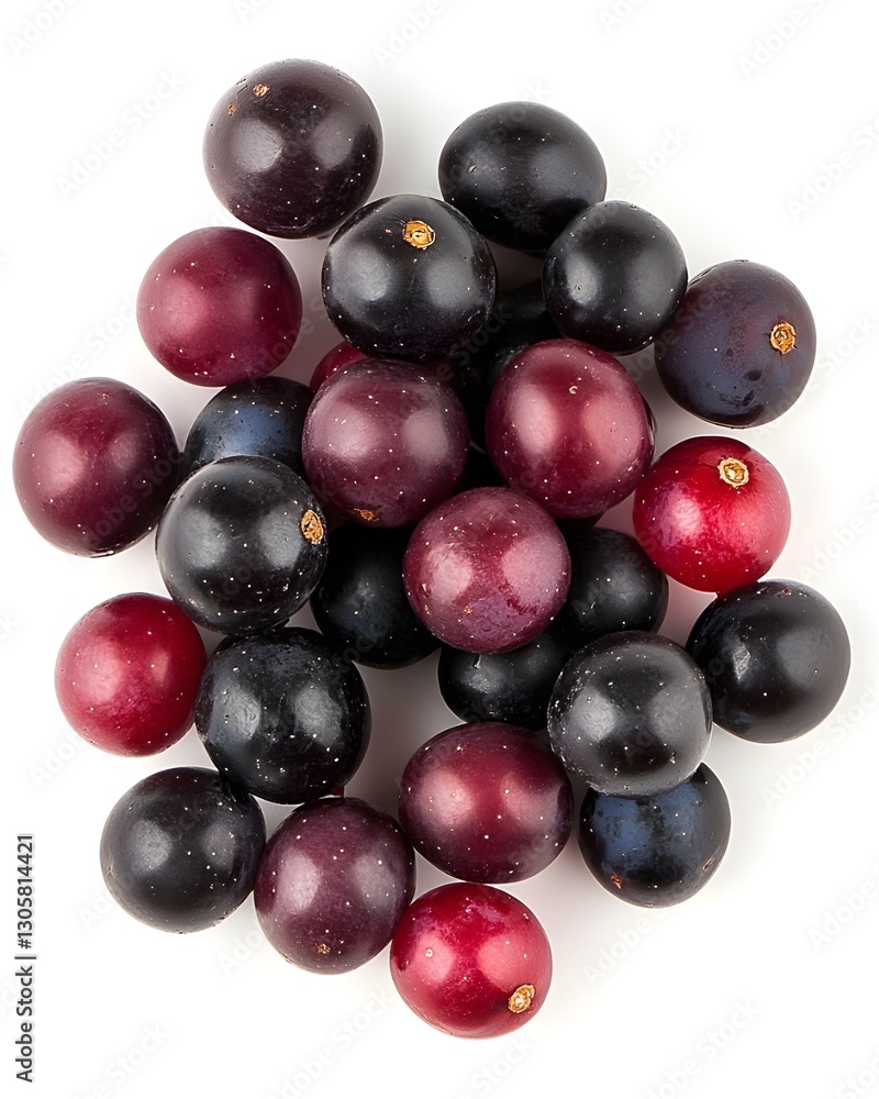 Top view of sparkling purple and red grapes, highlighting their smooth and attractive skin. Each little seed inside holds a sweet freshness ready to burst with every bite Top view of sparkling purple and red grapes, highlighting their smooth and attractive skin. Each little seed inside holds a sweet freshness ready to burst with every bite
