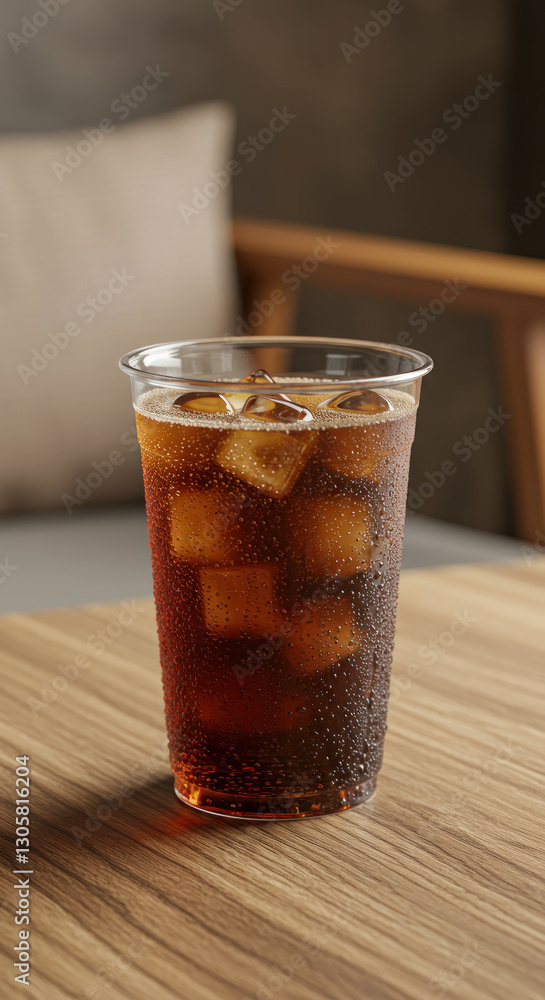 Refreshing Glass of Iced Cola Refreshing Glass of Iced Cola