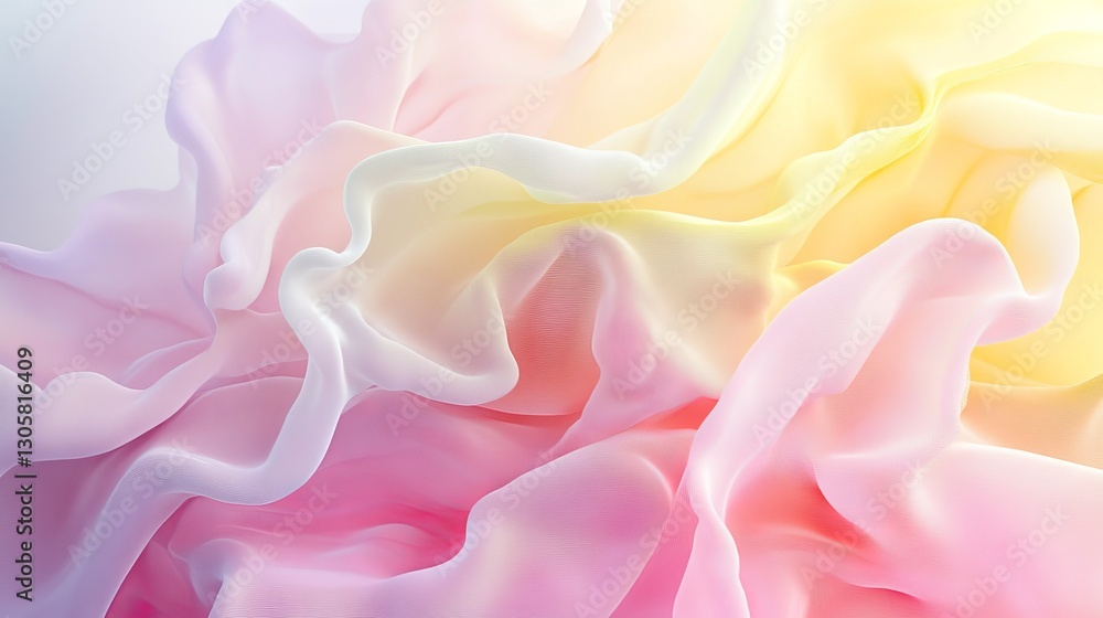 Fototapeta premium Soft pastel pink and pale yellow gradient, delicate and light with flowing transitions