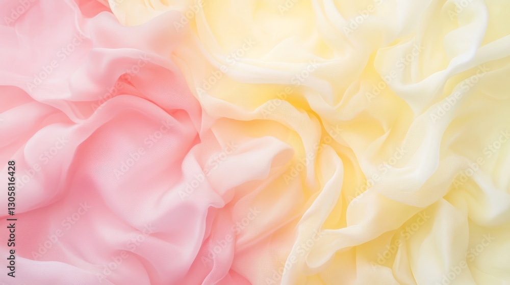 Fototapeta premium Soft pastel pink and pale yellow gradient, delicate and light with flowing transitions