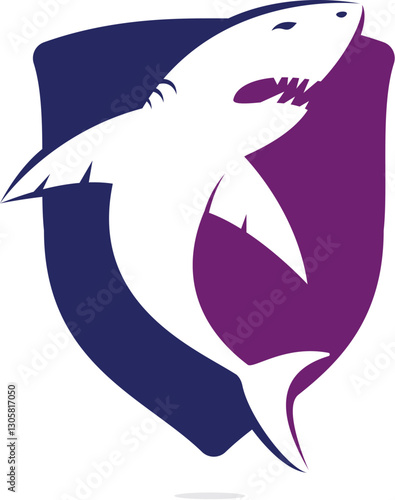 Shark vector logo design. Creative shark icon vector design template.