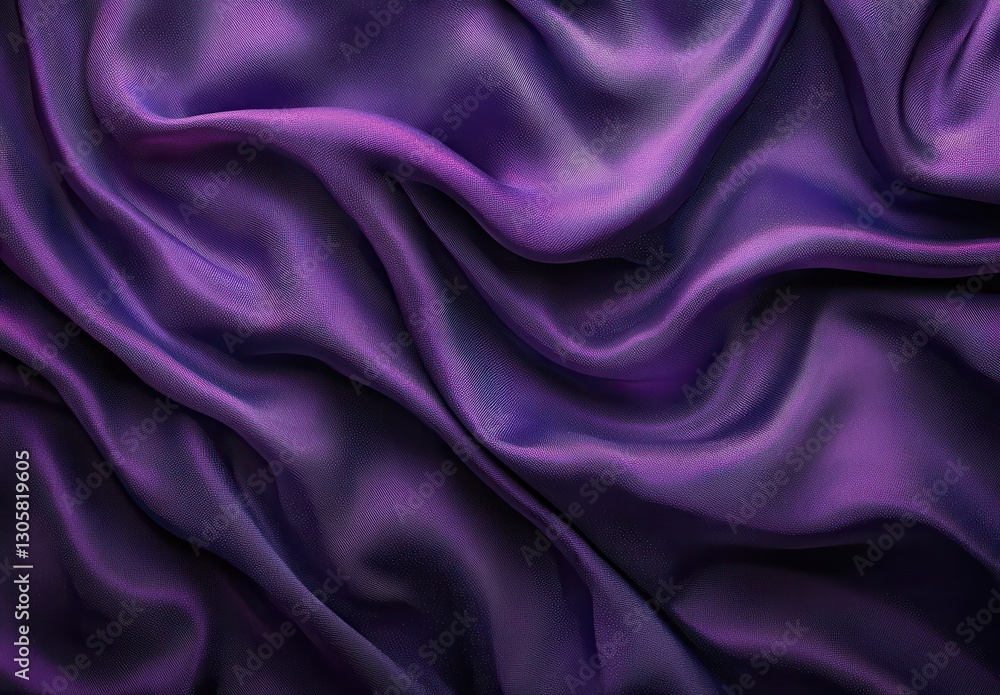 Elegant purple satin fabric draping gracefully showcasing intricate folds and textures ideal for fashion, textile design, and artistic backgrounds Elegant purple satin fabric draping gracefully showcasing intricate folds and textures ideal for fashion, textile design, and artistic backgrounds