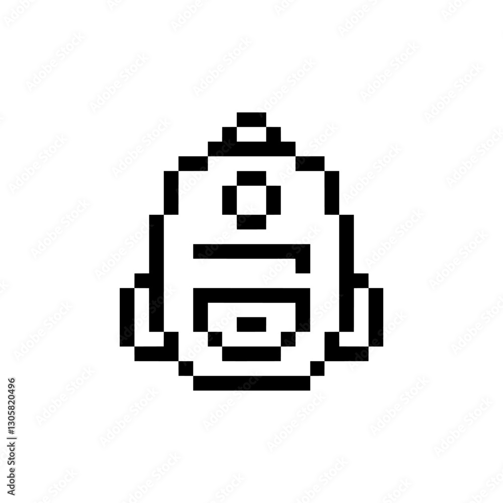 Fototapeta premium retro backpack cute pixel art