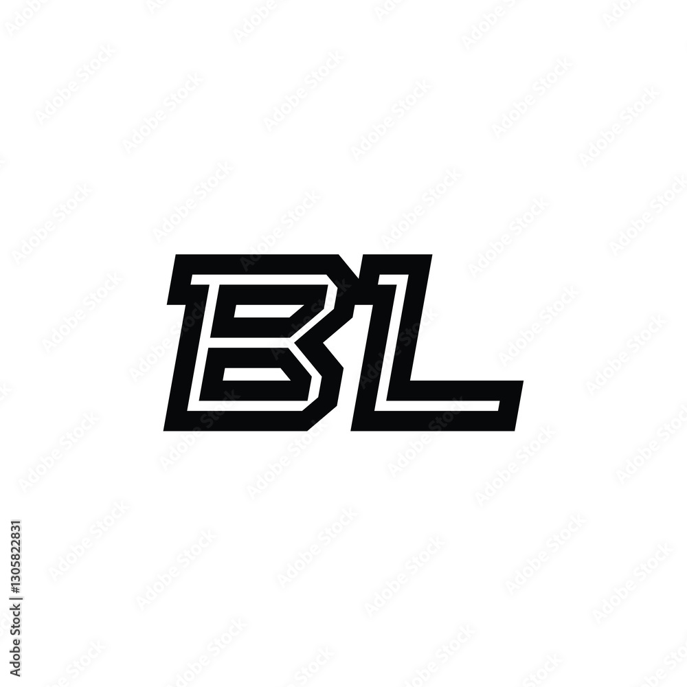 BL monogram logo design letter text name symbol monochrome logotype alphabet character simple logo BL monogram logo design letter text name symbol monochrome logotype alphabet character simple logo